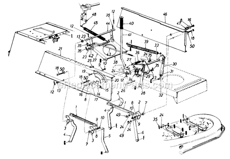 Page B Diagram and Parts List for 135M660G302 1995 MTD Lawn Tractor