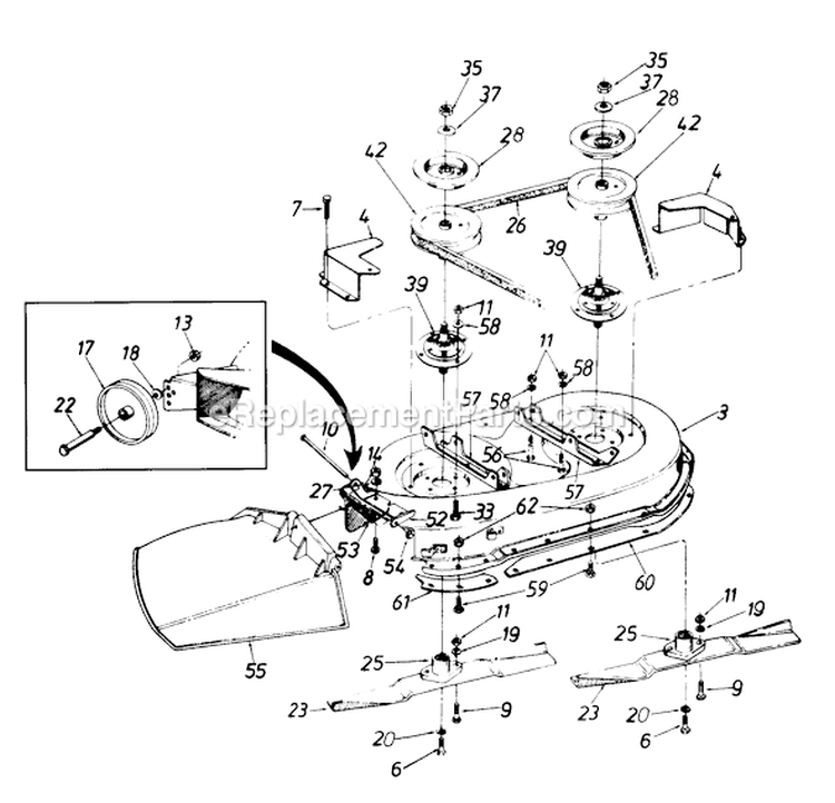 Page A Diagram and Parts List for 135M670G726 1995 MTD Lawn Tractor