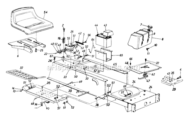 Page F Diagram and Parts List for 135M670G726 1995 MTD Lawn Tractor
