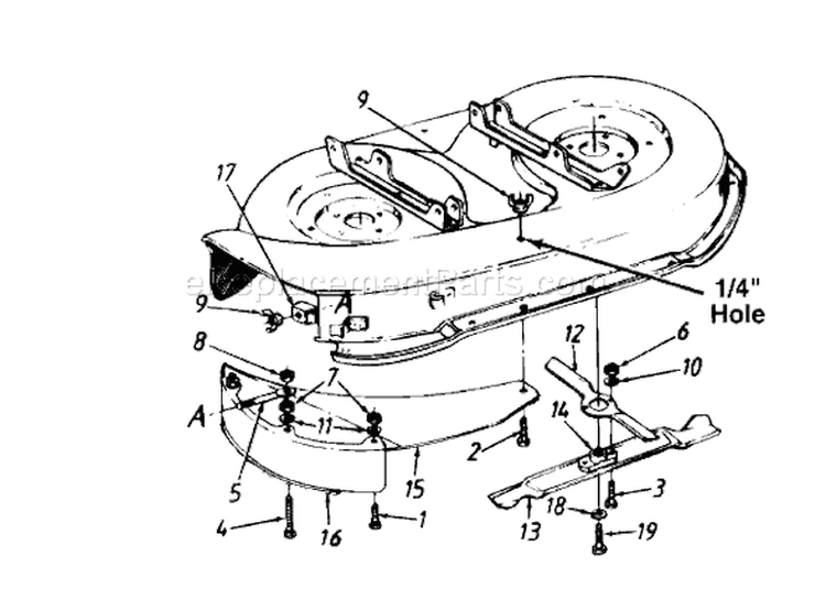 Page H Diagram and Parts List for 135M673G033 1995 MTD Lawn Tractor