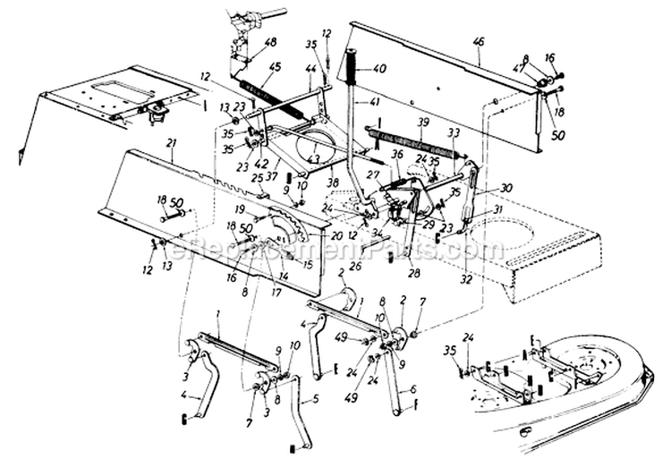 Page B Diagram and Parts List for 135M675G705 1995 MTD Lawn Tractor