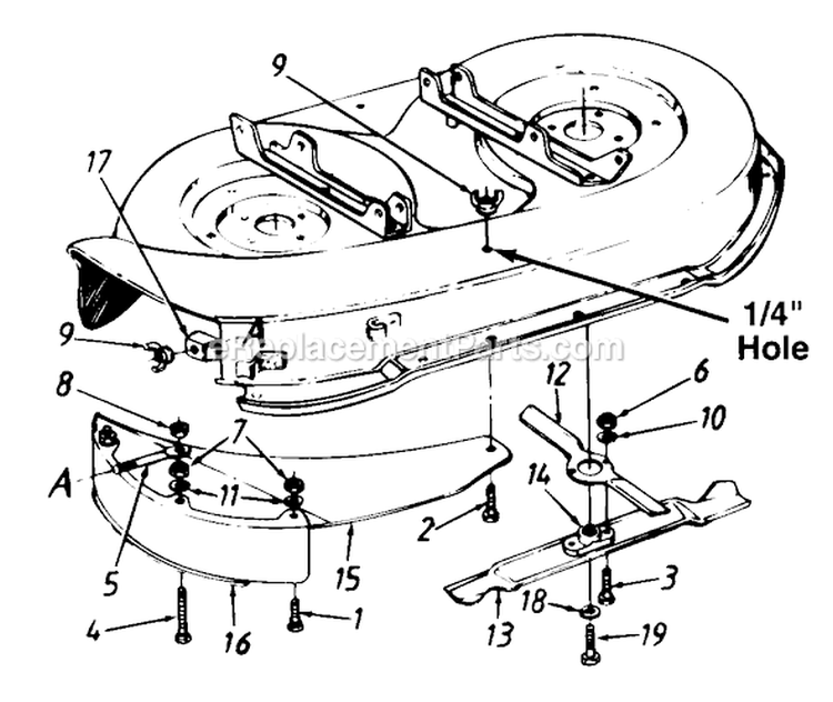 Page H Diagram and Parts List for 135M678G131 1995 MTD Lawn Tractor