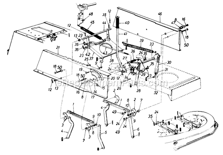 Page B Diagram and Parts List for 135O660G382 1995 MTD Lawn Tractor