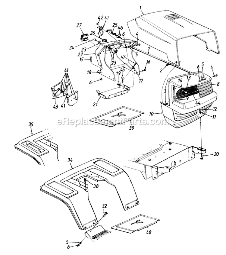 Page G Diagram and Parts List for 135O660G382 1995 MTD Lawn Tractor