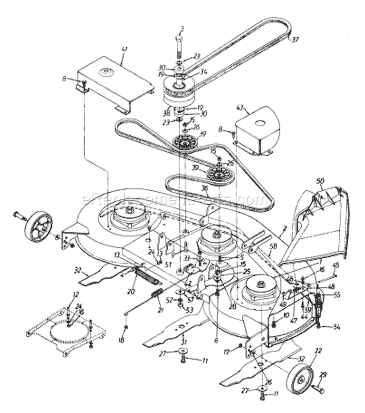 Page A Diagram and Parts List for 135O679H033 1995 MTD Lawn Tractor