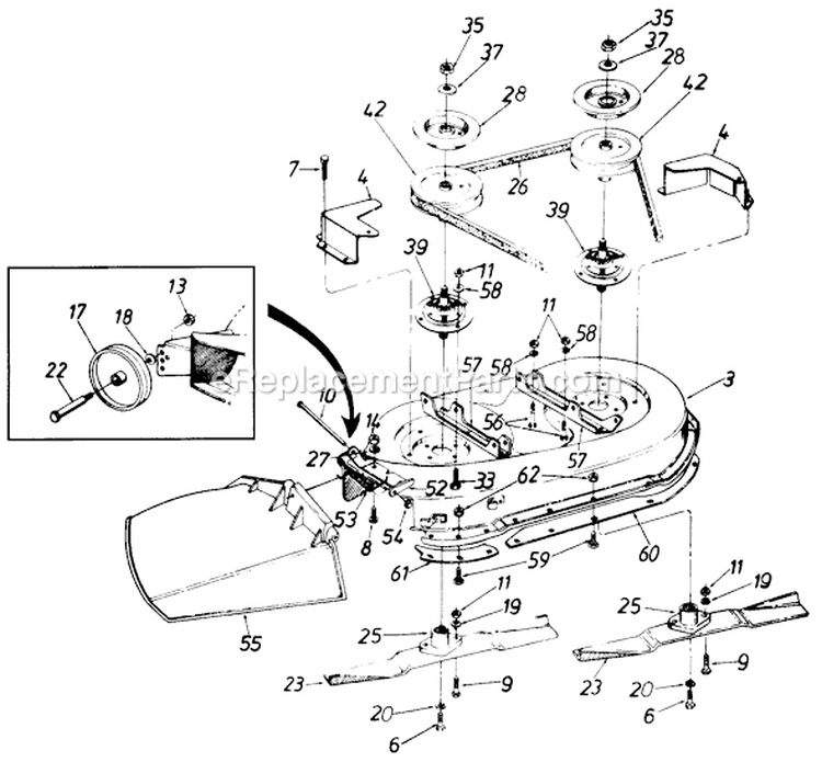Page A Diagram and Parts List for 135O695G308 1995 MTD Lawn Tractor