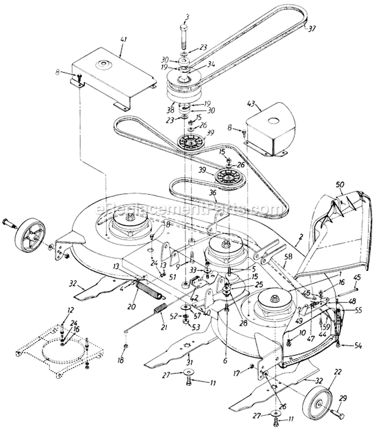 Page A Diagram and Parts List for 135O695H722 1995 MTD Lawn Tractor