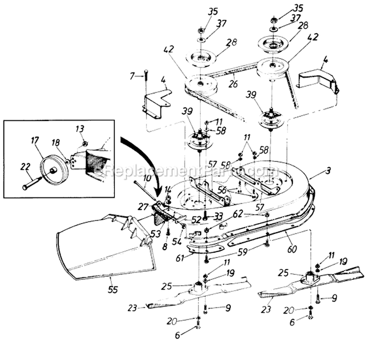 Page A Diagram and Parts List for 135O697G720 1995 MTD Lawn Tractor