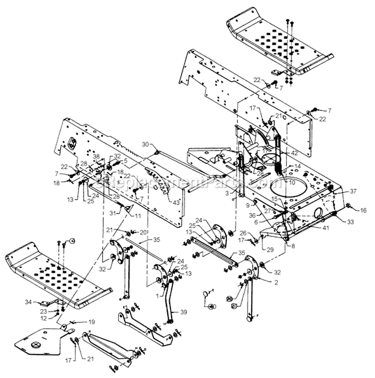 Page C Diagram and Parts List for 135O765N129 1995 MTD Lawn Tractor