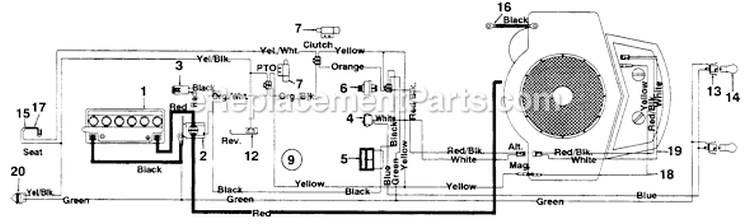 Page D Diagram and Parts List for 135O765N129 1995 MTD Lawn Tractor