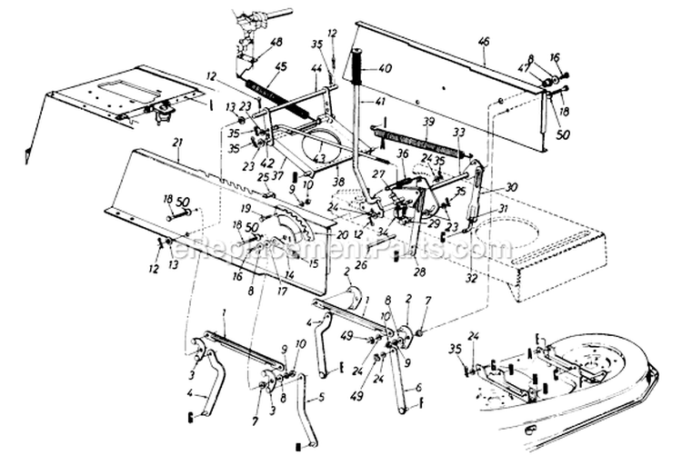 Page B Diagram and Parts List for 135P670H229 1995 MTD Lawn Tractor