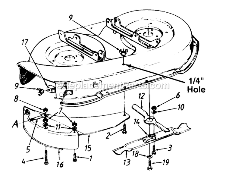 Page H Diagram and Parts List for 135Q660G929 1995 MTD Lawn Tractor