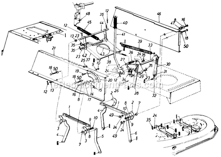 Page B Diagram and Parts List for 135R699G098 1995 MTD Lawn Tractor