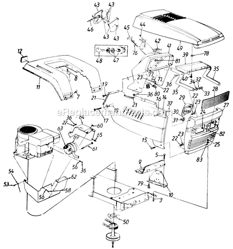 Page F Diagram and Parts List for 135R699G098 1995 MTD Lawn Tractor