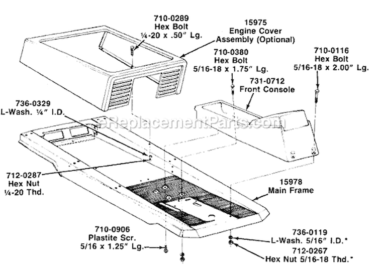 Page F Diagram and Parts List for 136-516-722 1986 MTD Lawn Tractor