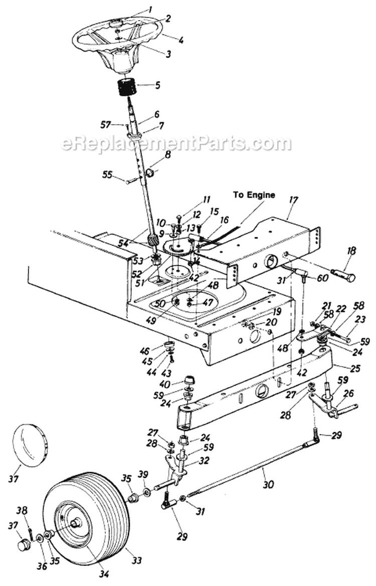 Page G Diagram and Parts List for 136-618-002 1986 MTD Lawn Tractor