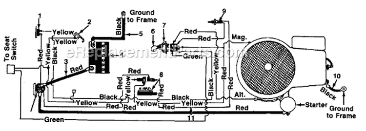 Page D Diagram and Parts List for 136-623-722 1986 MTD Lawn Tractor