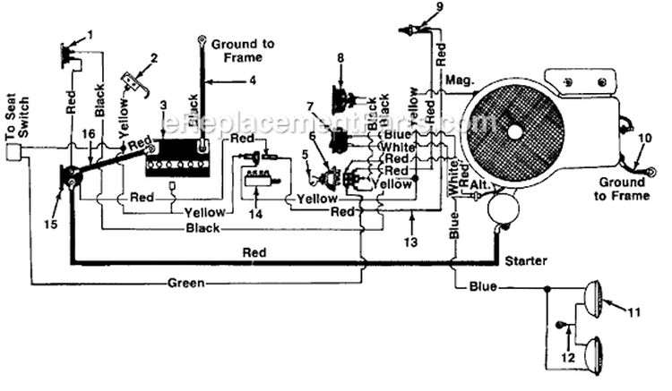 Page C Diagram and Parts List for 136-637-131 1986 MTD Lawn Tractor