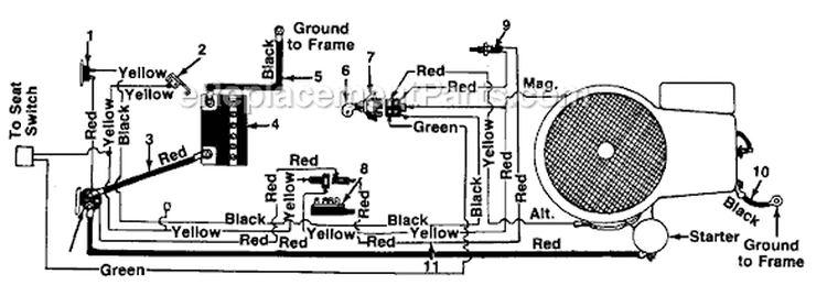 Page D Diagram and Parts List for 139-696-000 1986 MTD Lawn Tractor