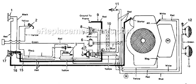 Page C Diagram and Parts List for 136-700-002 1986 MTD Lawn Tractor