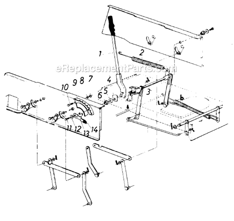 Page D Diagram and Parts List for 136-700-002 1986 MTD Lawn Tractor