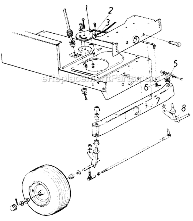 Page E Diagram and Parts List for 136-700-002 1986 MTD Lawn Tractor