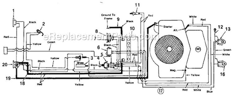 Page C Diagram and Parts List for 136-705-026 1986 MTD Lawn Tractor