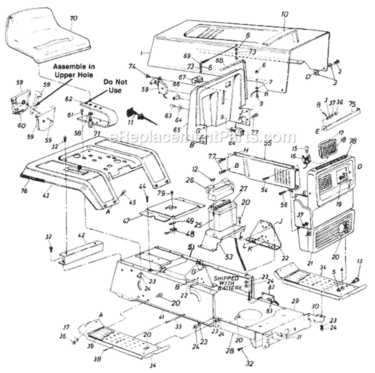 Page I Diagram and Parts List for 136-705-026 1986 MTD Lawn Tractor