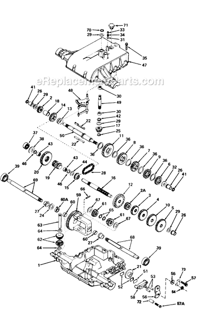Page G Diagram and Parts List for 136-745-057 1986 MTD Lawn Tractor