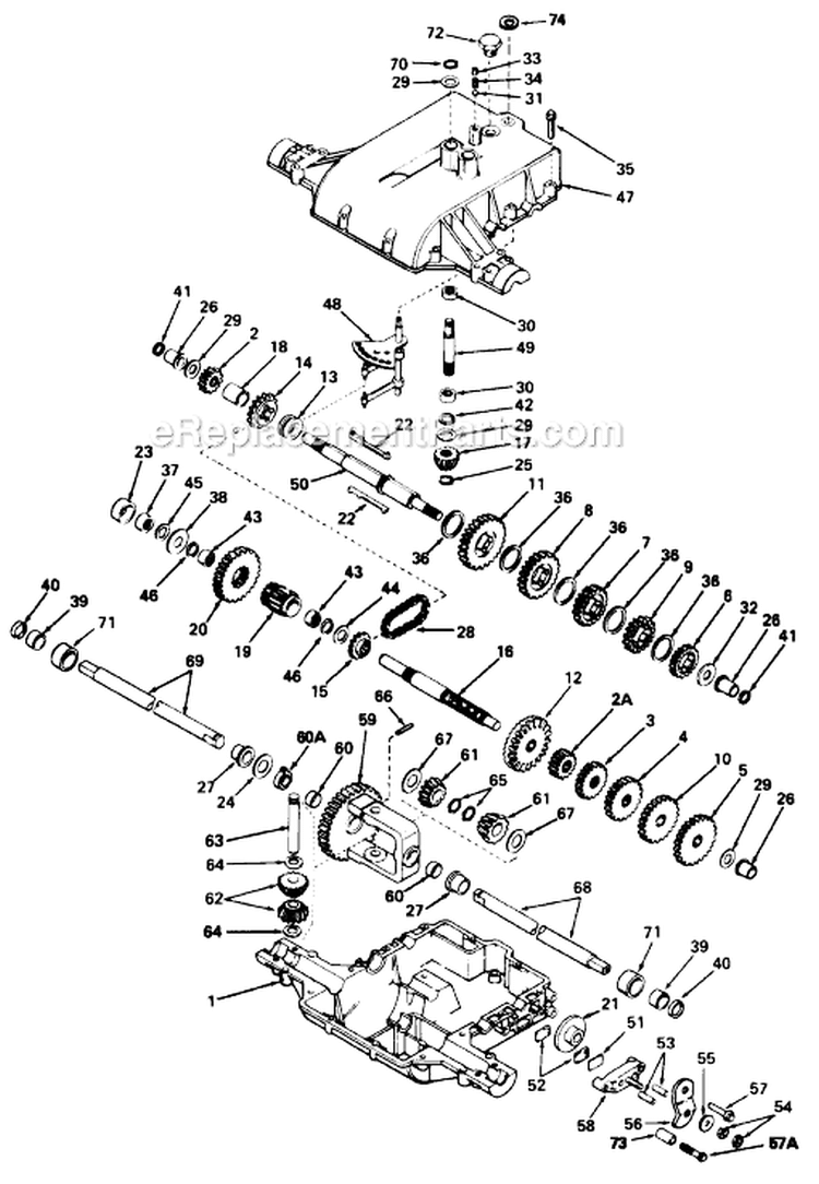 Page B Diagram and Parts List for 13611S 1985 MTD Lawn Tractor