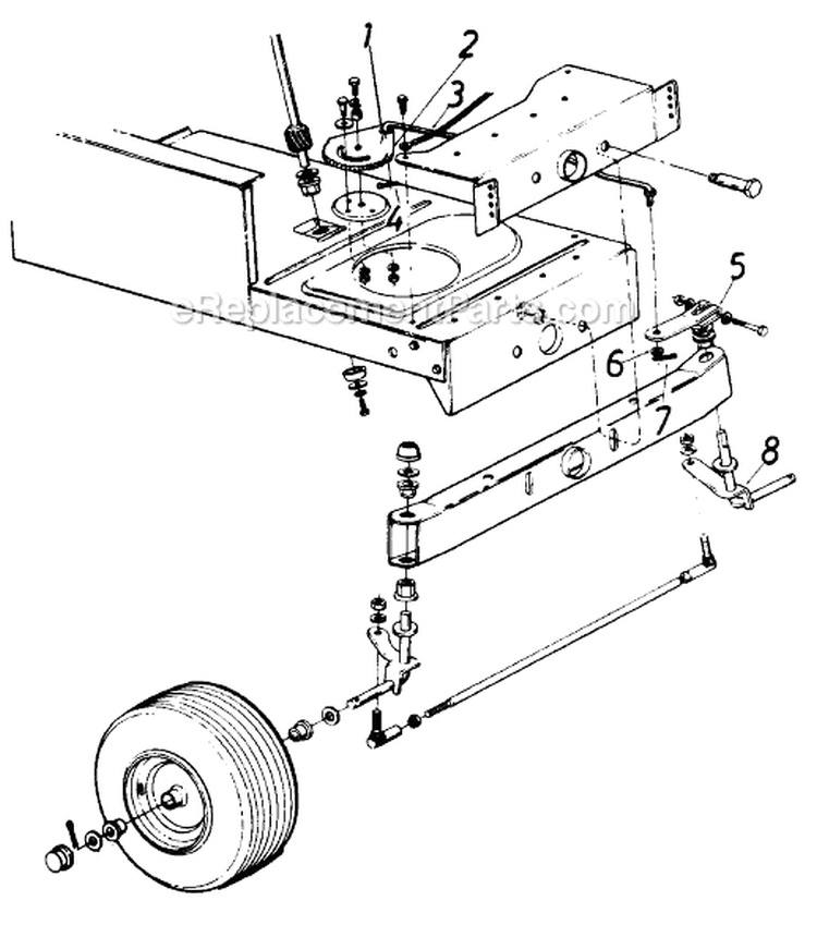 Page H Diagram and Parts List for 13618C 1986 MTD Lawn Tractor