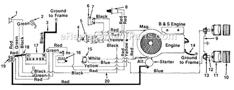 Page A Diagram and Parts List for 13618S 1985 MTD Lawn Tractor