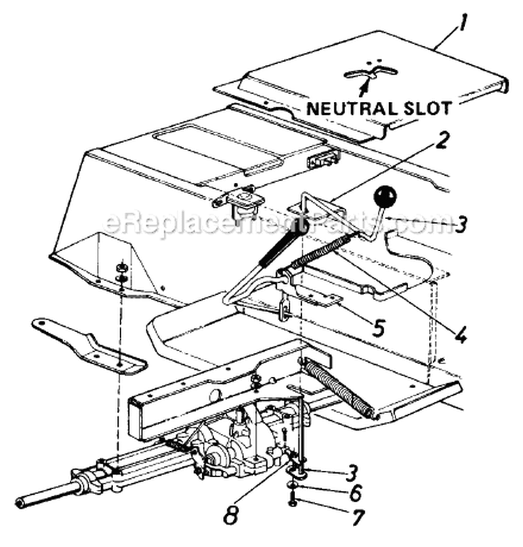 Page G Diagram and Parts List for 13618S 1985 MTD Lawn Tractor