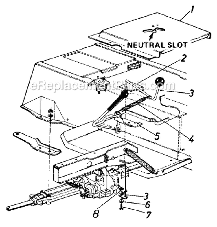 Page H Diagram and Parts List for 13619S 1985 MTD Lawn Tractor