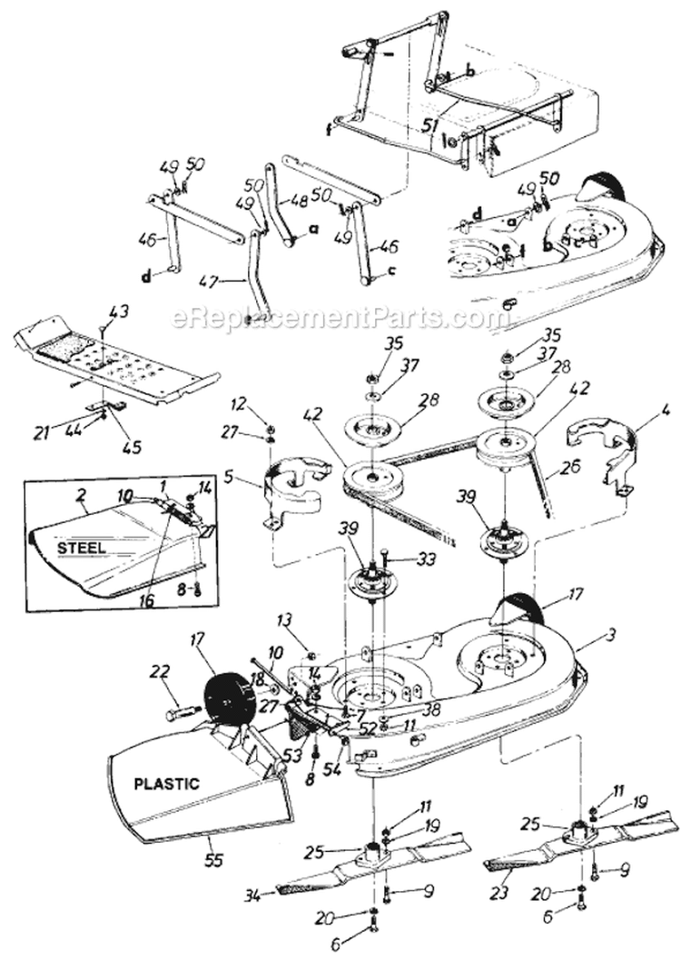 Page A Diagram and Parts List for 13637-9 1989 MTD Lawn Tractor