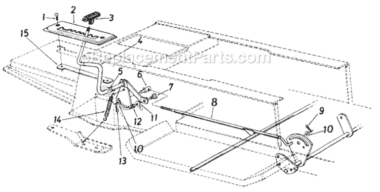 Page E Diagram and Parts List for 13648C 1986 MTD Lawn Tractor
