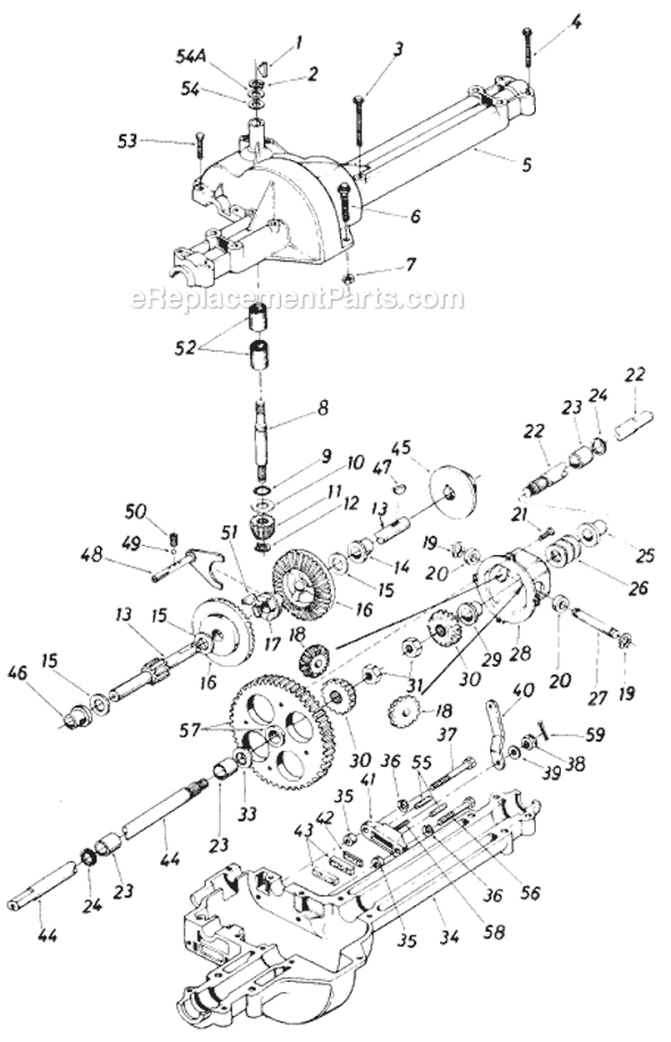 Page H Diagram and Parts List for 13648C 1986 MTD Lawn Tractor