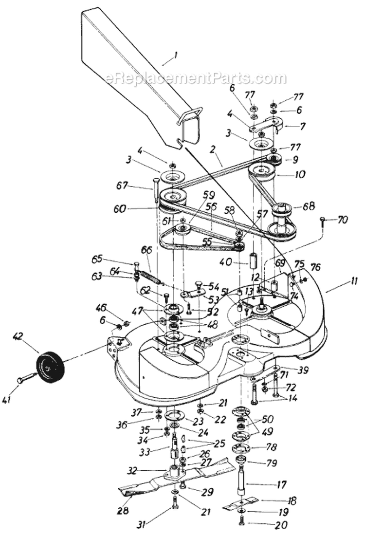 Page A Diagram and Parts List for 13649C 1986 MTD Lawn Tractor