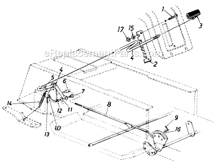 Page E Diagram and Parts List for 13655-7 1987 MTD Lawn Tractor