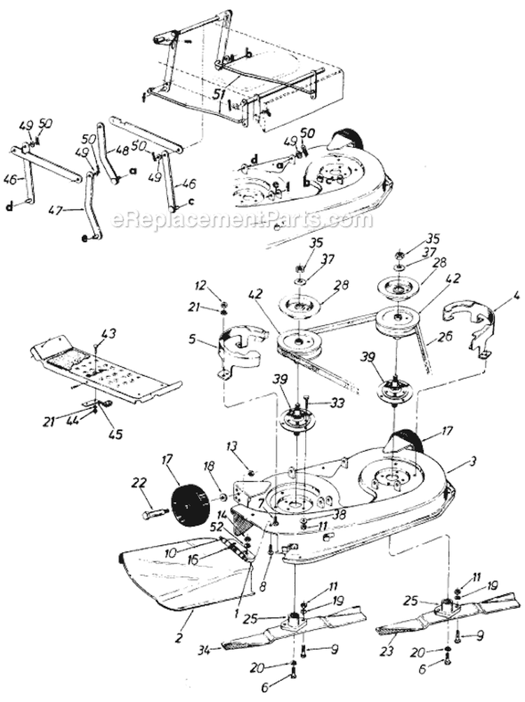 Page A Diagram and Parts List for 13665-7 1988 MTD Lawn Tractor