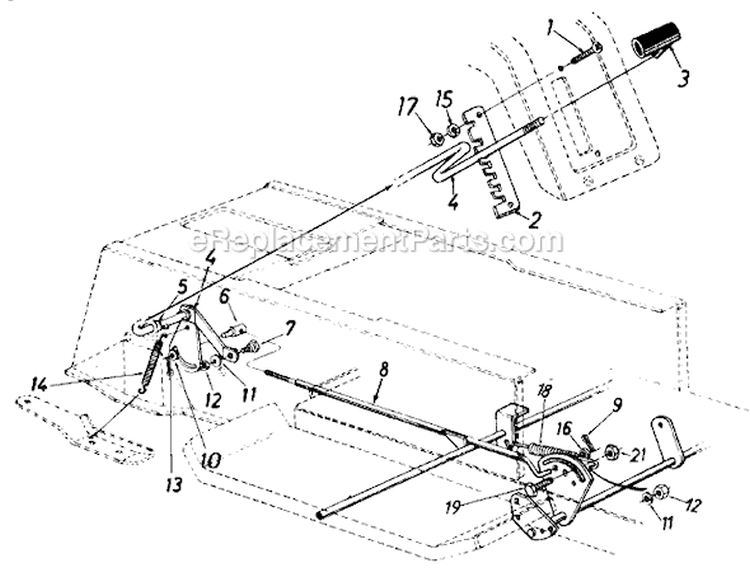 Page H Diagram and Parts List for 13665-7 1988 MTD Lawn Tractor