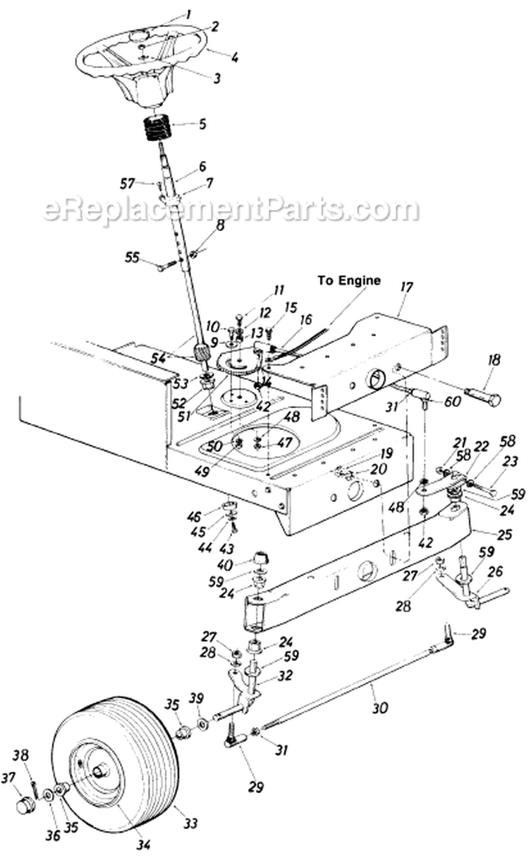 Page D Diagram and Parts List for 13675-7 1987 MTD Lawn Tractor