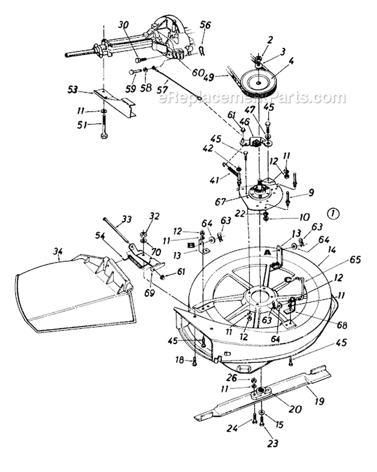 Page A Diagram and Parts List for 136B560B705 1996 MTD Lawn Tractor