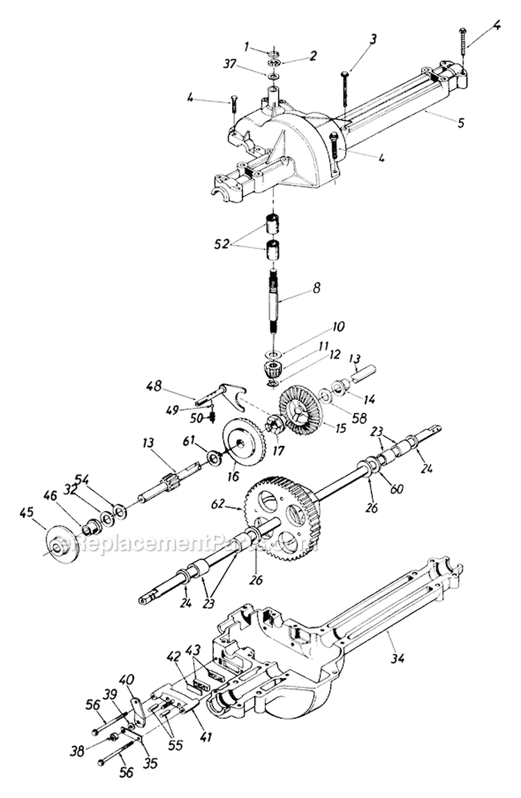 Page F Diagram and Parts List for 136B560B977 1996 MTD Lawn Tractor