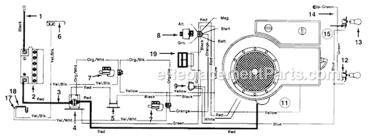Page C Diagram and Parts List for 136C450F009 178-326 -1996 MTD Lawn Tractor