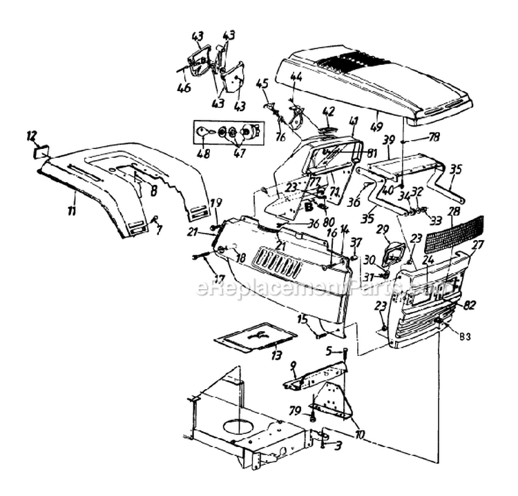 Page D Diagram and Parts List for 136G679H138 1996 MTD Lawn Tractor