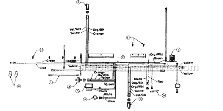 Page D Diagram and Parts List for 136G690G706 1996 MTD Lawn Tractor