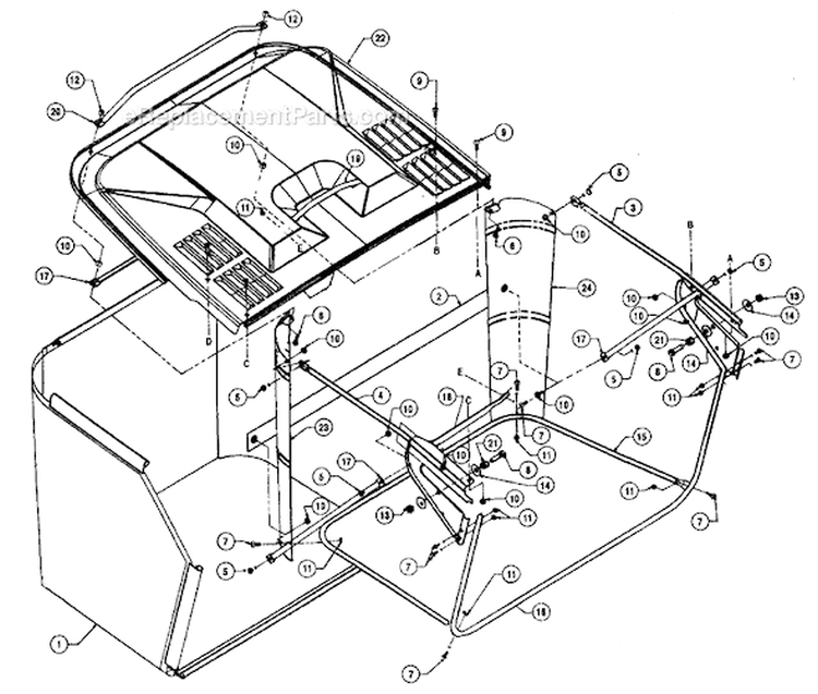 Page I Diagram and Parts List for 136G765N704 481-2368 -1996 MTD Lawn Tractor