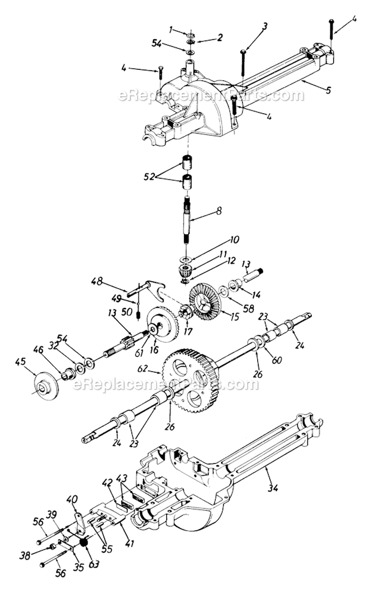 Page E Diagram and Parts List for 136H450F353 132-080 -1996 MTD Lawn Tractor