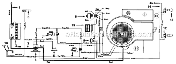 Page C Diagram and Parts List for 136H450F229 132-080 -1996 MTD Lawn Tractor